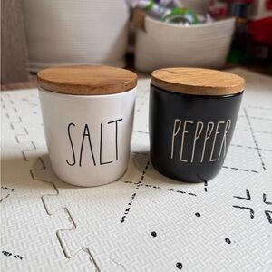 Rae Dunn White and Black Food Storage Set